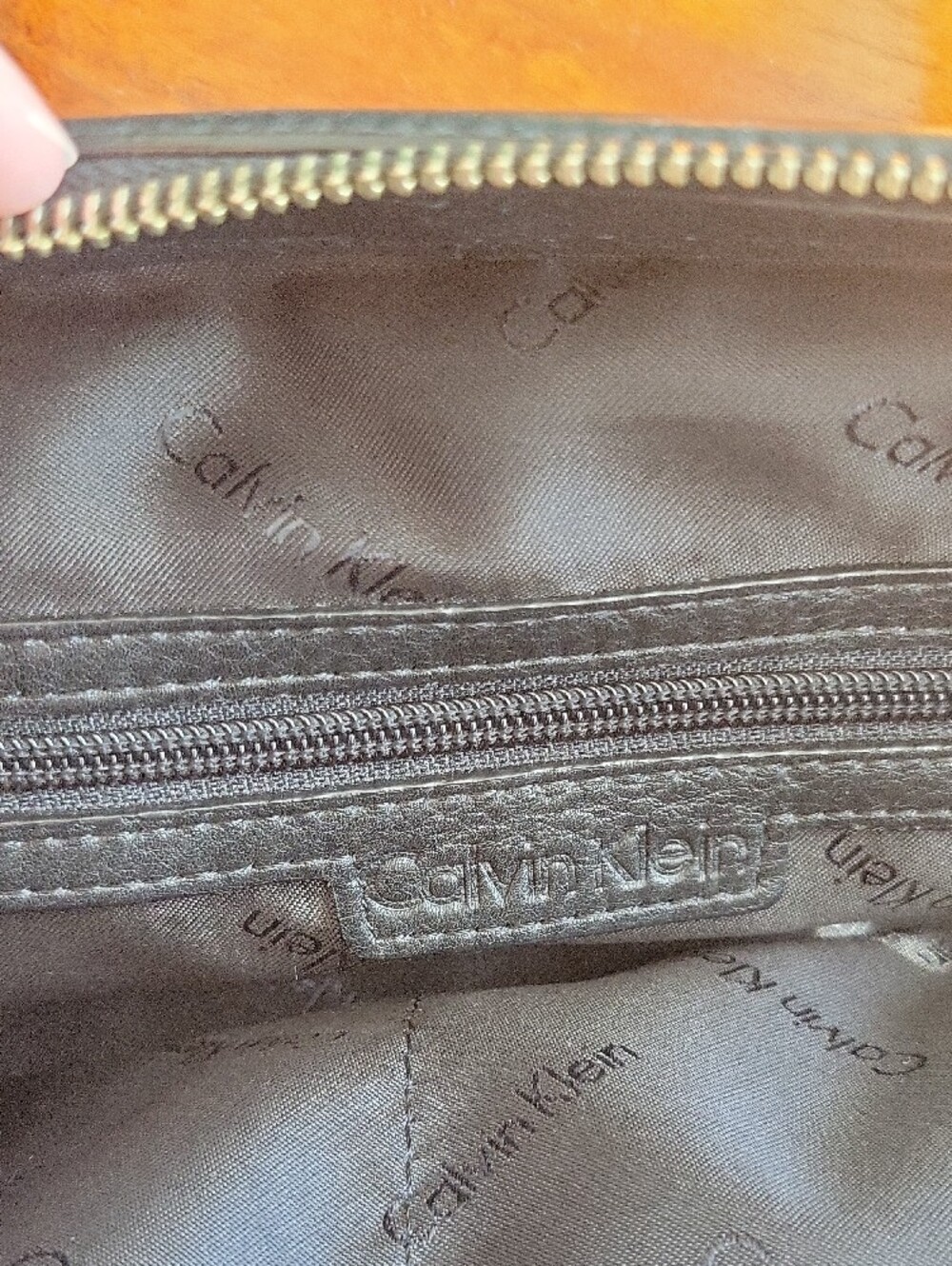 Calvin Klein Black Genuine Pebbled Leather (Doctor's Bag) Satchel - Picture 8 of 11